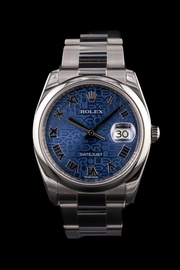 Rolex Datejust Anniversary Dial Rolex Datejust 36 116200 Blue Anniversary Jubilee Roman