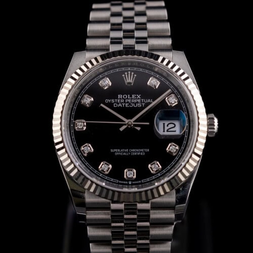 2023 Rolex Datejust 36 126200 Black Diamond Dial on Jubilee bracelet