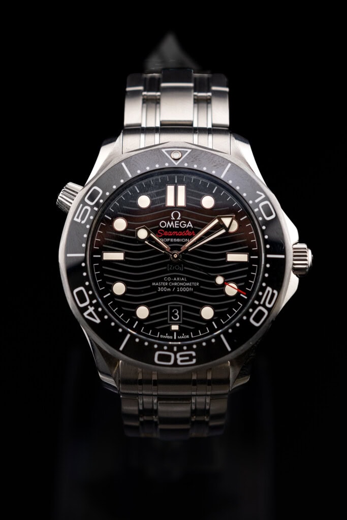 2024 Omega Seamaster Pro 300M Black Dial – Complete Full Set | Crown