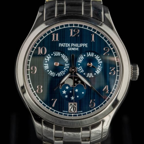 2021 Patek Philippe 4947/1A-001 Annual Calendar Moonphase in steel with midnight blue dial and integrated bracelet