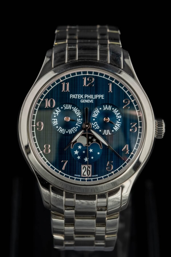 2021 Patek Philippe 4947/1A-001 Annual Calendar Moonphase in steel with midnight blue dial and integrated bracelet